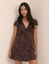 Brown Leopard Print Rosa Mini Dress