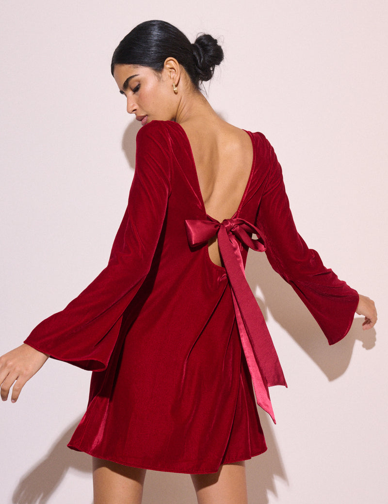 Red Velvet Joelle Mini Dress