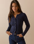 Navy Pointelle Cardigan