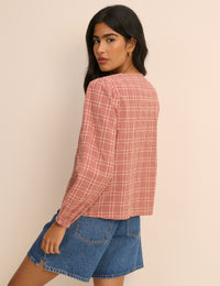 Red Check Brooke Blouse