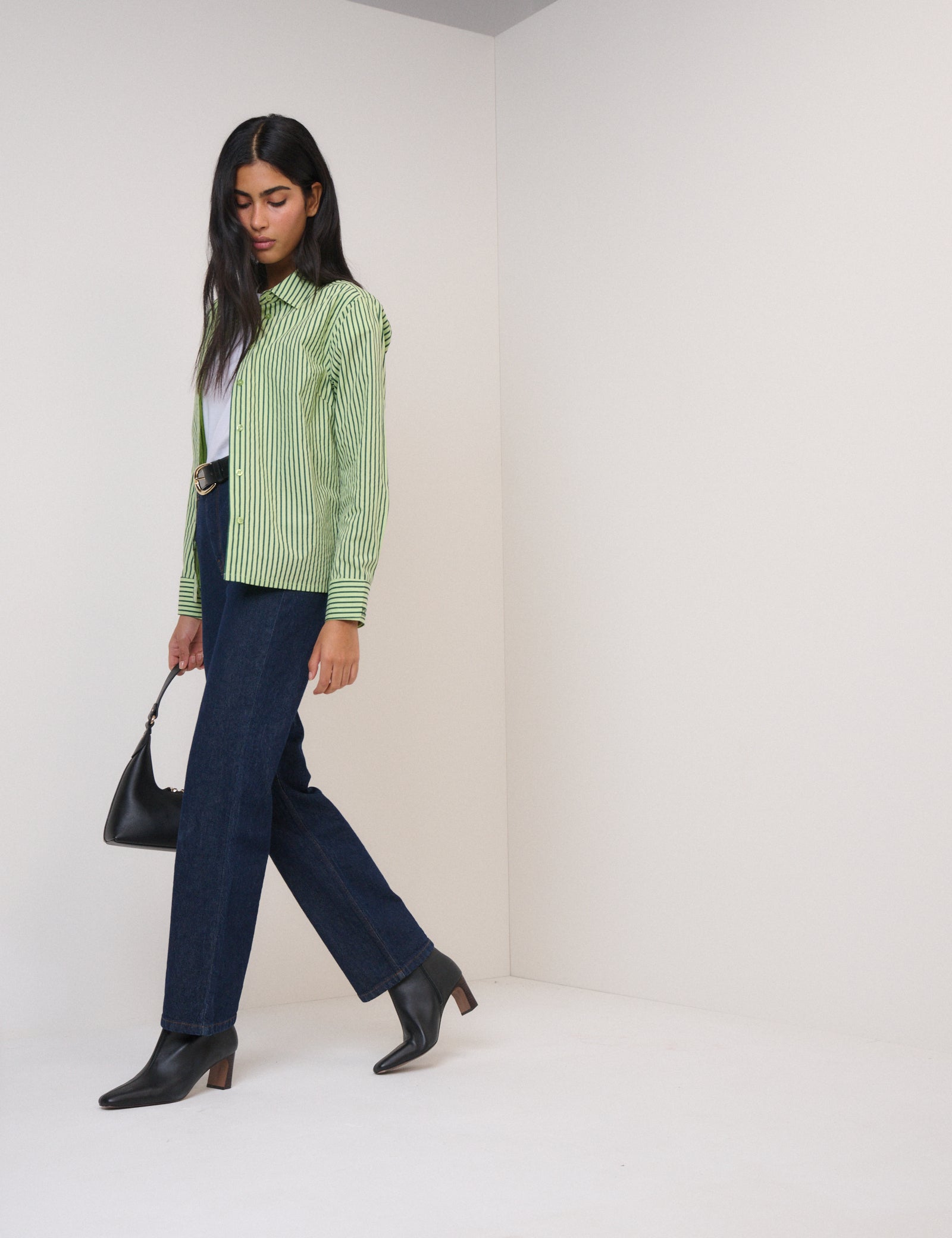 Green Pinstripe Shirt