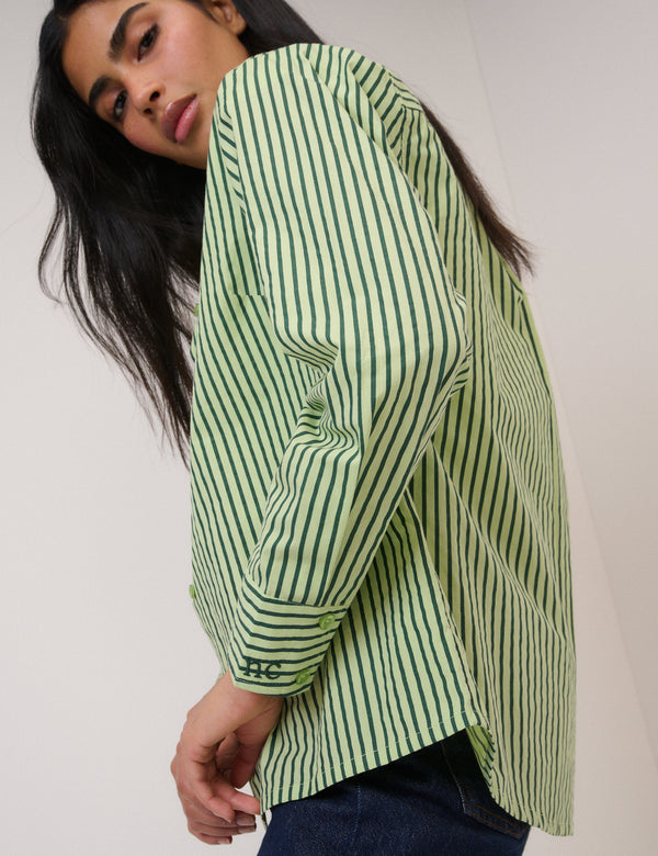 Green Pinstripe Shirt