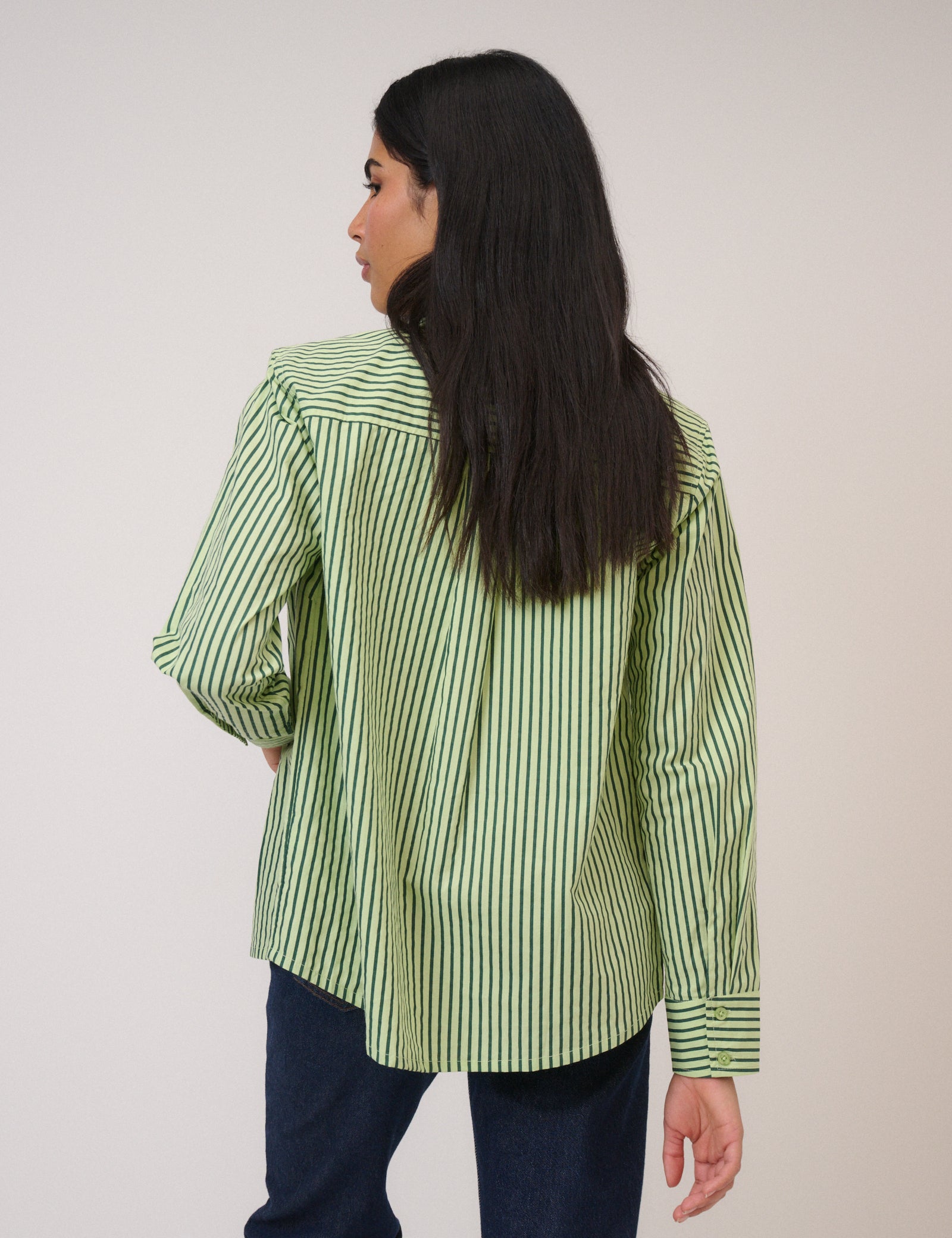 Green Pinstripe Shirt