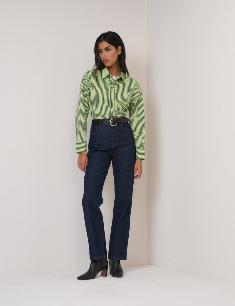 Green Pinstripe Shirt