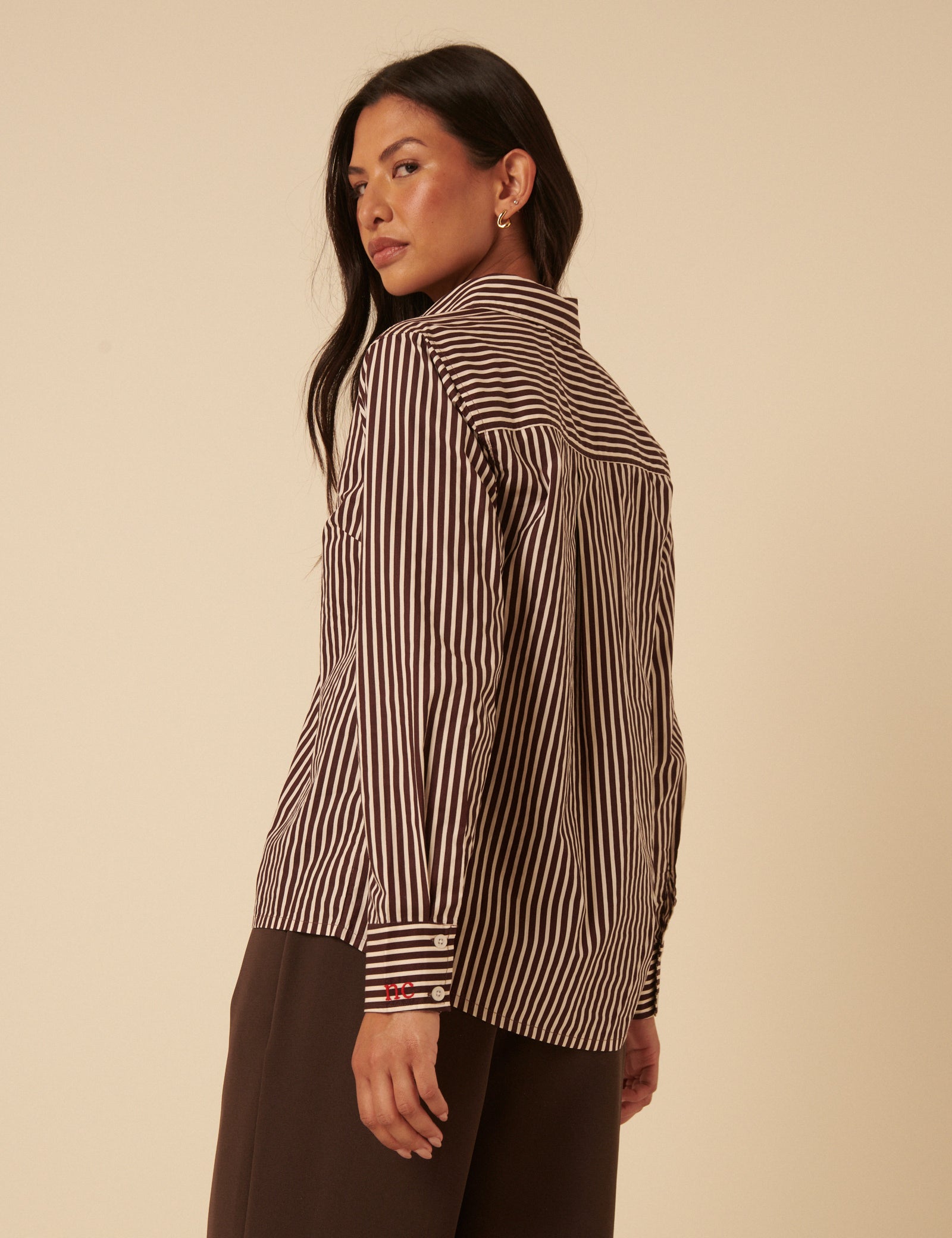 Brown Striped Shirt