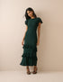 Dark Green Ruffle Marley Maxi Dress