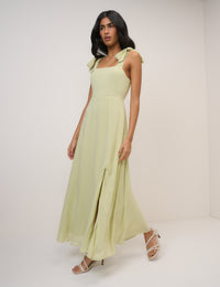 Green Square Neck Tamar Midi Dress