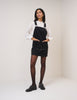 Black Cord Tennesse Pinafore Mini Dress