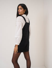 Black Cord Tennesse Pinafore Mini Dress
