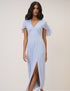 Soft Blue Chiffon Short Sleeve Marlow Midi Dress