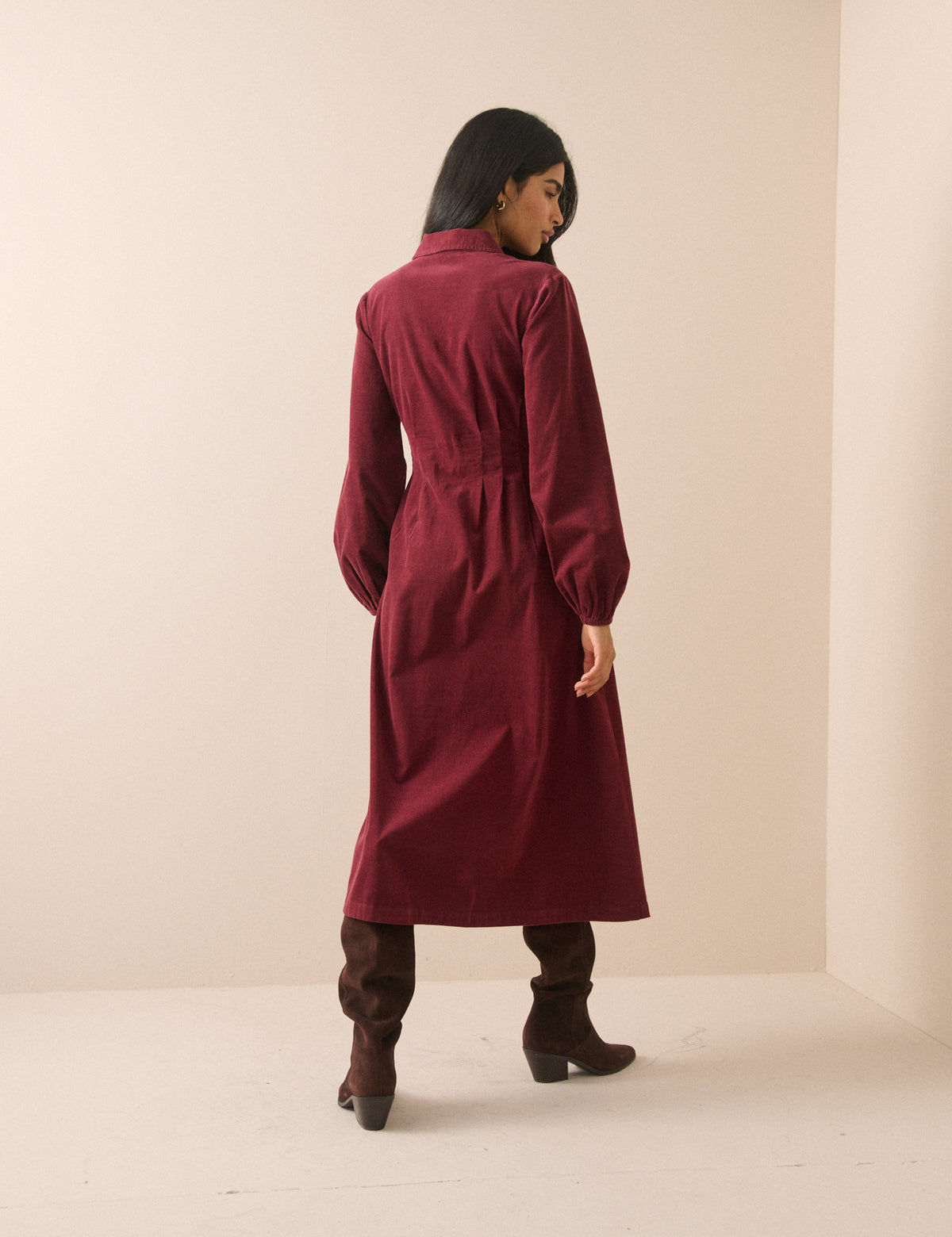 Red Cord Montego Midi Dress