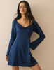 Navy and Orange Polka Dot Lyon Mini Dress