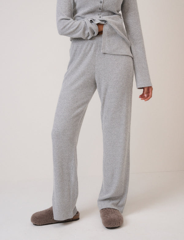 Grey Ribbed Trousers