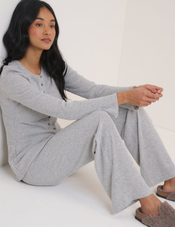 Grey Ribbed Trousers