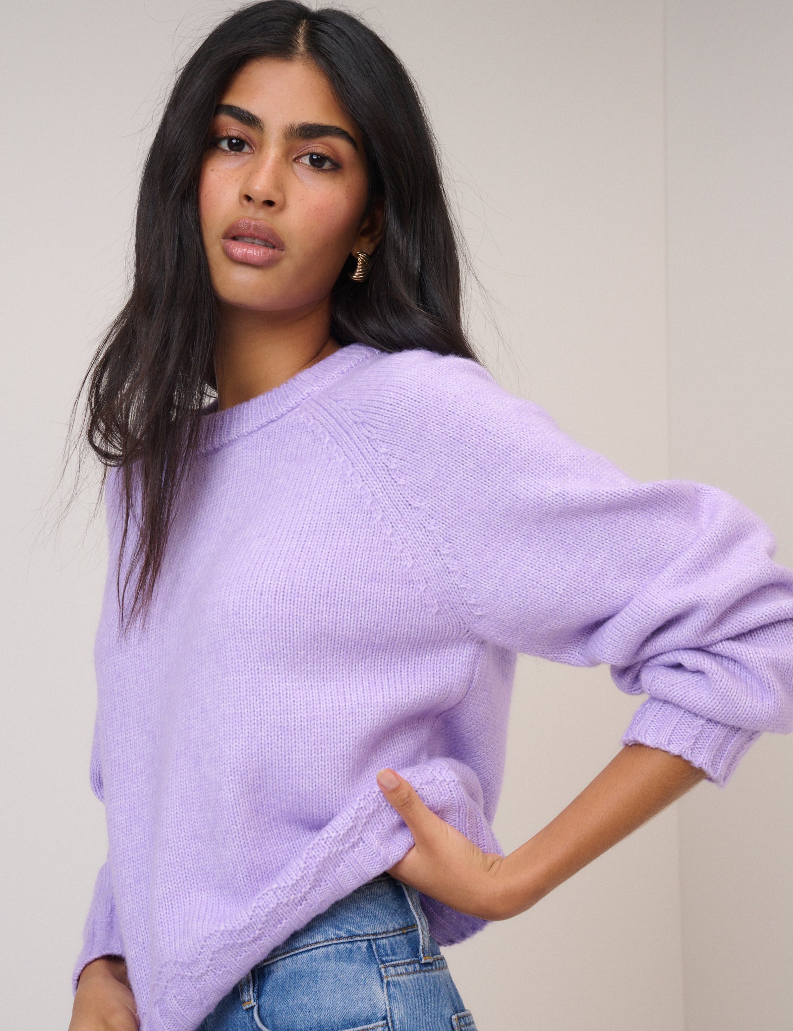 Purple Knitted Jumper