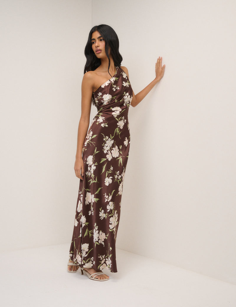 laurencia one shoulder mini dress chocolate Laurencia One Shoulder Mini Dress Cherry