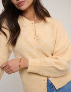 Butter Yellow Wool Blend Cardigan