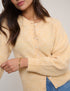 Butter Yellow Wool Blend Cardigan