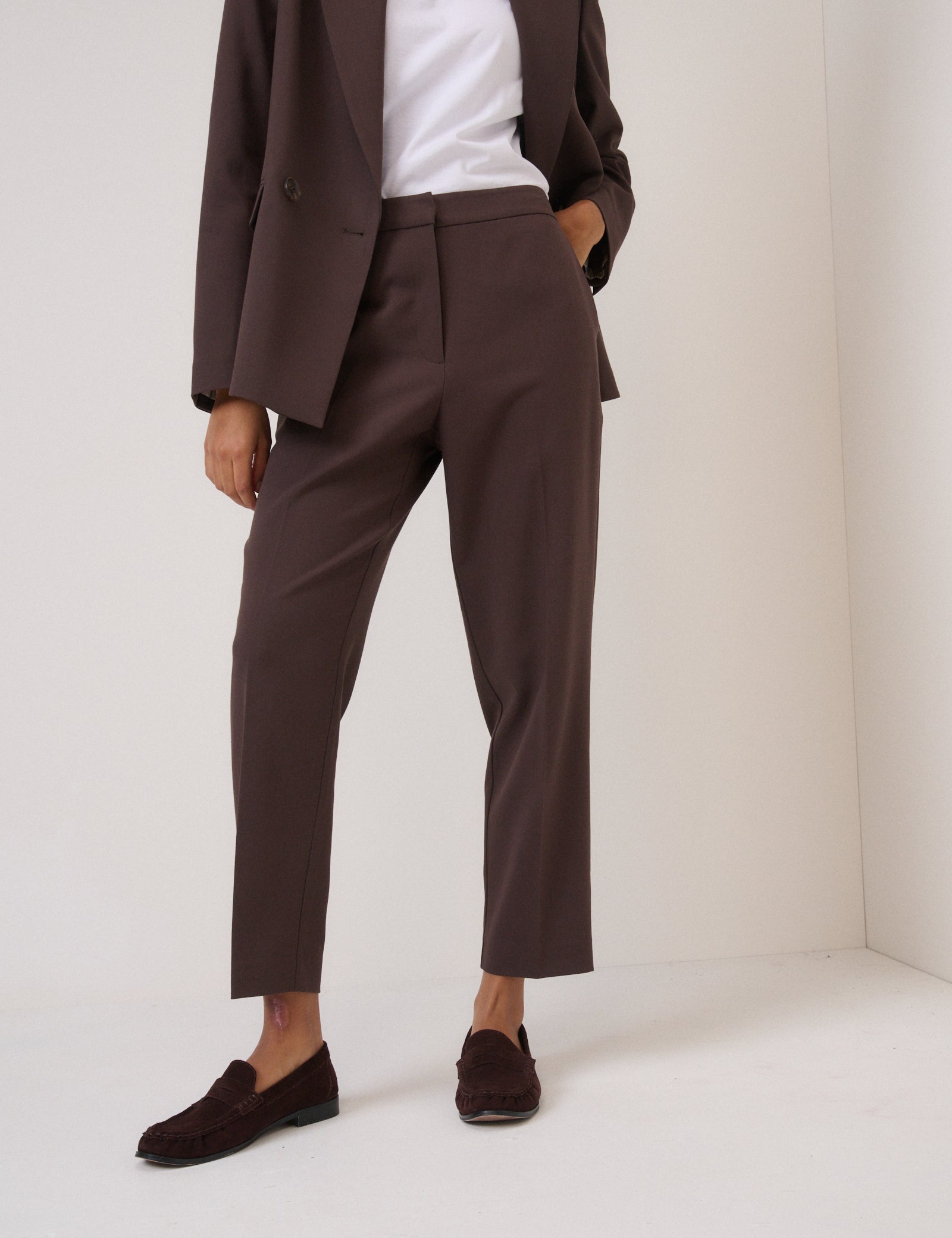 Brown Cigarette Trousers