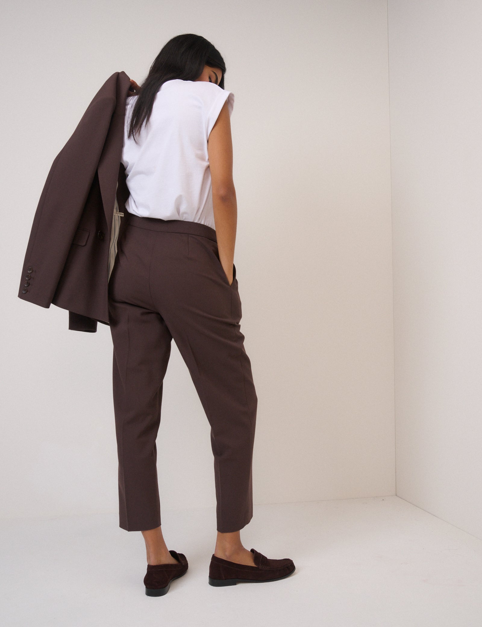 cigarette cut trousers Brown Cigarette Trousers cigarette cut trousers Brown Cigarette Trousers