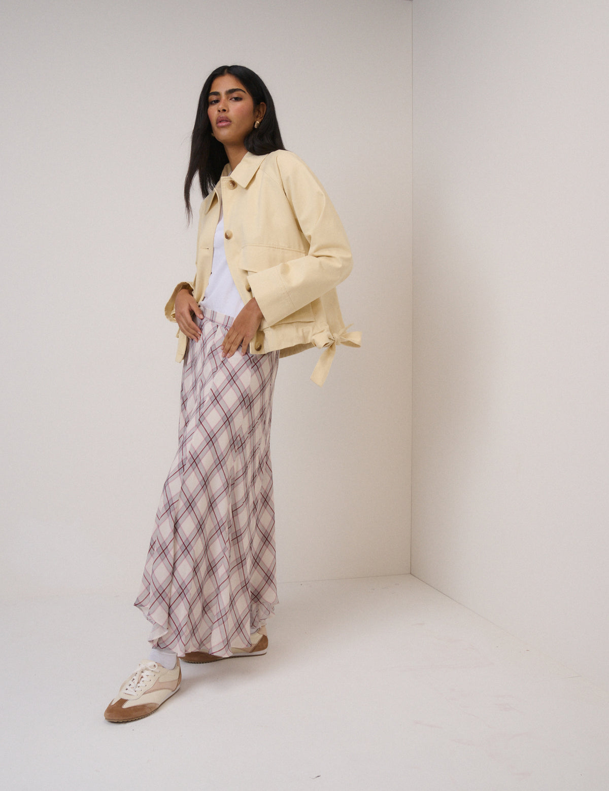 Butter Yellow Bow Detail Jacket