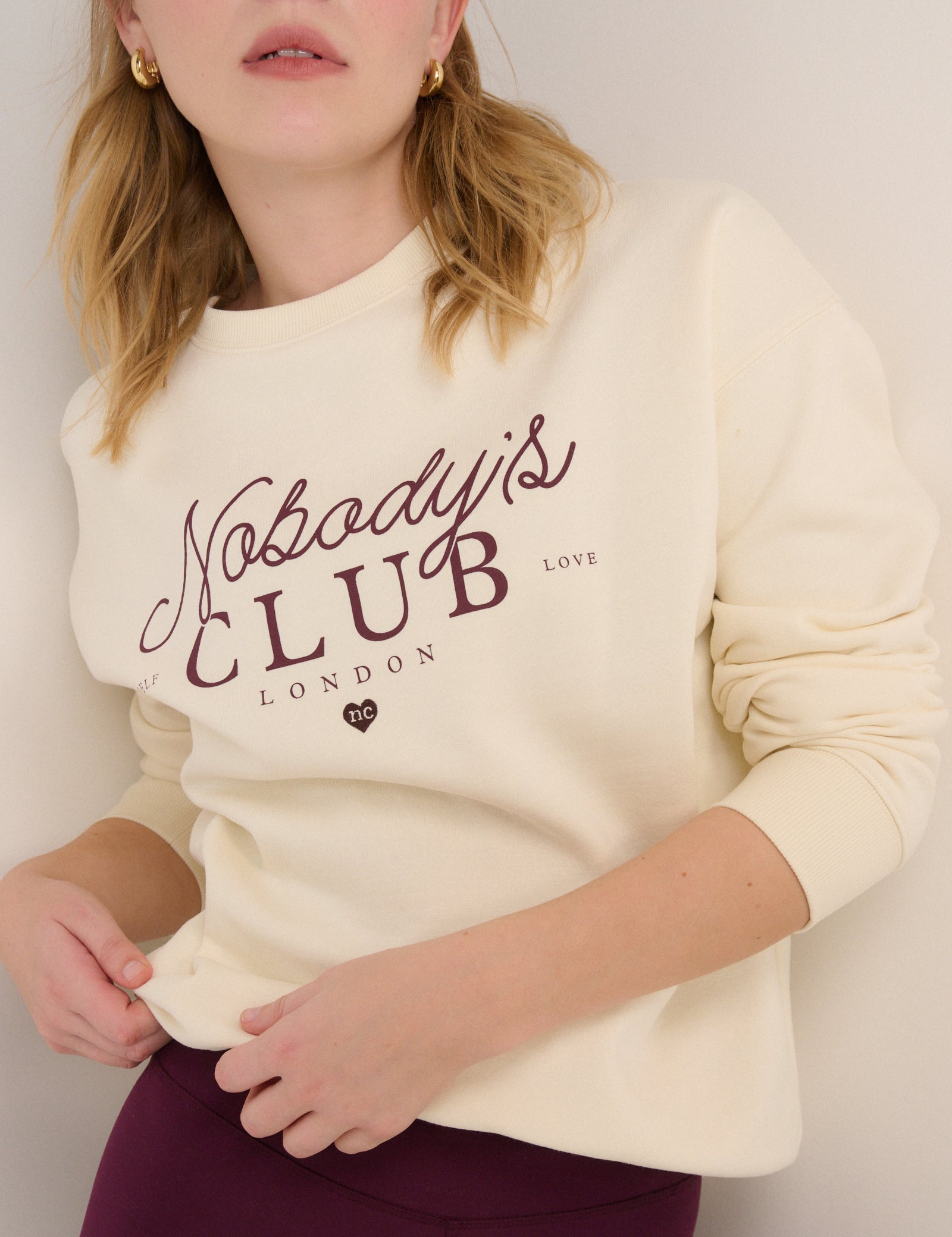 Cream Nobody's Club Sweatshirt