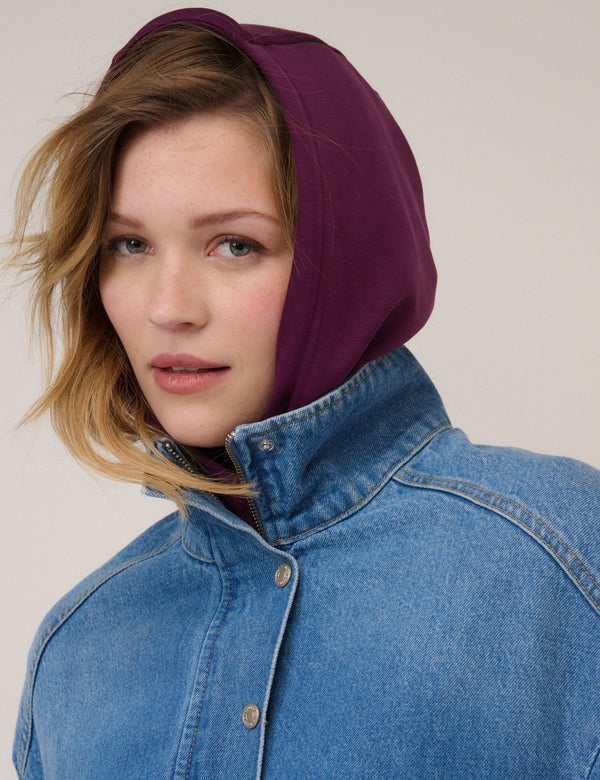 Burgundy Scuba Hoodie