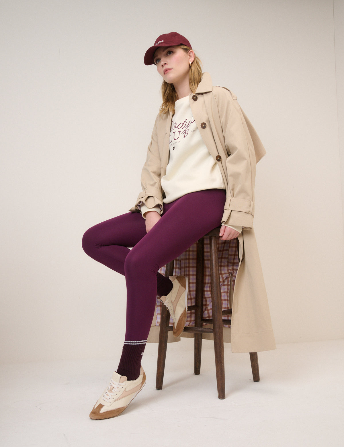 Burgundy Athleisure Leggings
