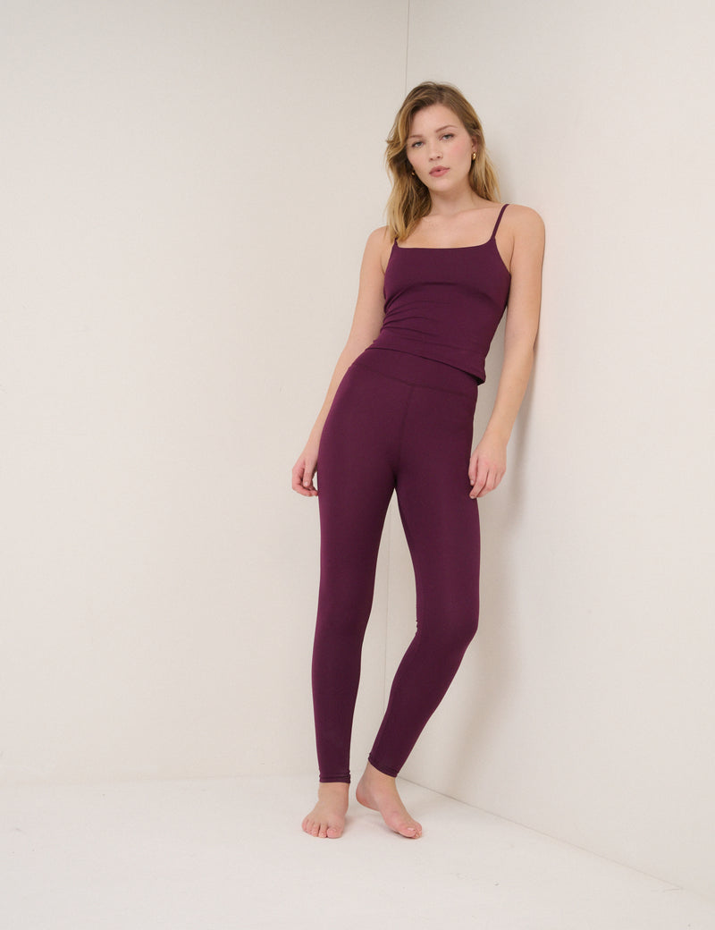 Burgundy Athleisure Leggings