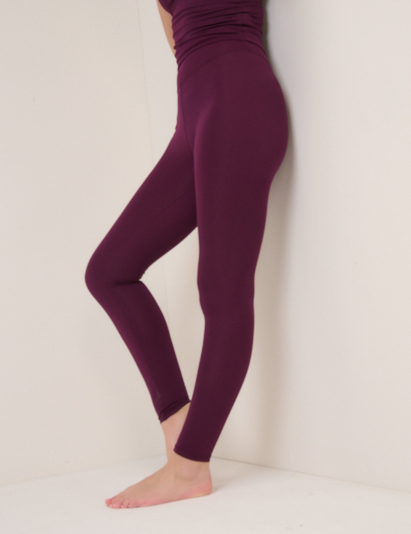 Burgundy Athleisure Leggings