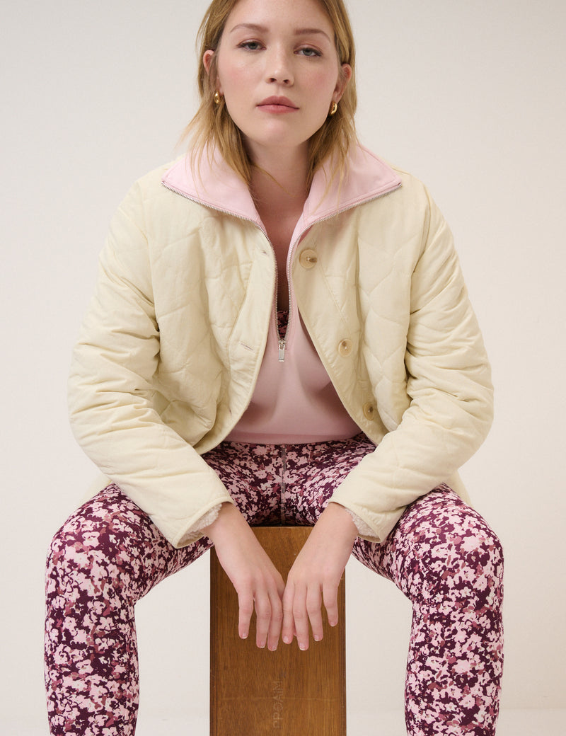 Pink Floral Athleisure Leggings