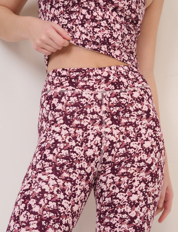 Pink Floral Athleisure Leggings