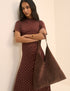 Brown Polka Dot Jersey Niamh Midi Dress