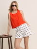 Orange Button Front Sammie Top