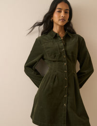 Green Cord Montego Mini Dress
