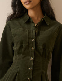Green Cord Montego Mini Dress