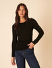 Black Crew Neck Long Sleeve Top