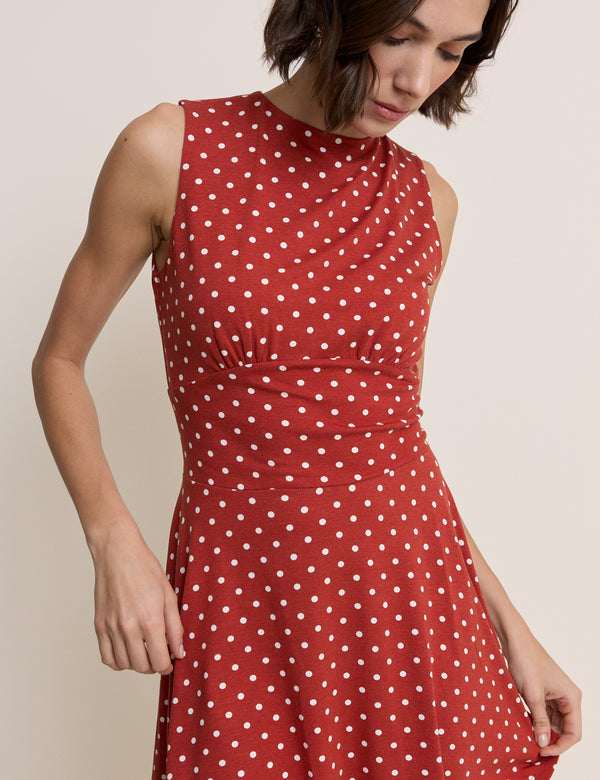 Red Polka Dot Sleeveless Tate Mini Dress