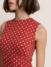 Red Polka Dot Sleeveless Tate Mini Dress