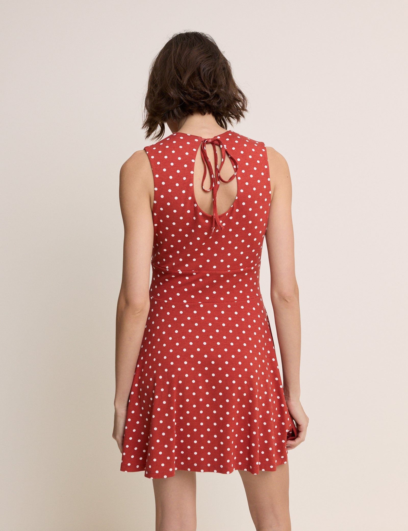 Red Polka Dot Sleeveless Tate Mini Dress