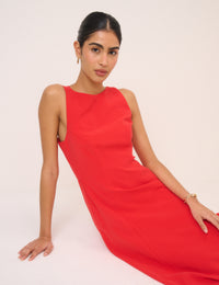Red Reign Midi Dress