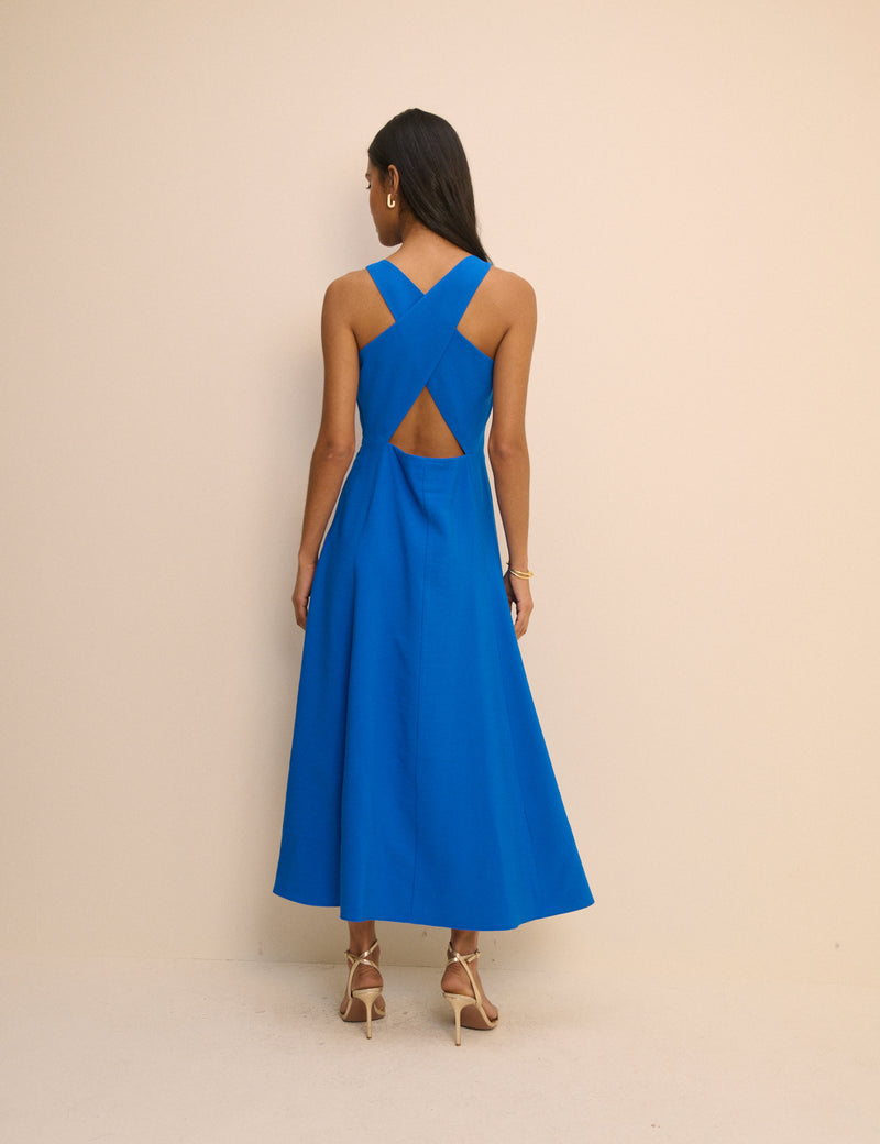 Cobalt Blue Reign Midi Dress