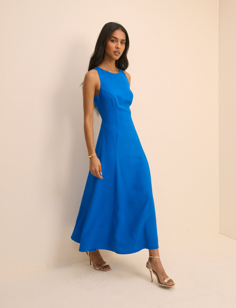 Cobalt Blue Reign Midi Dress