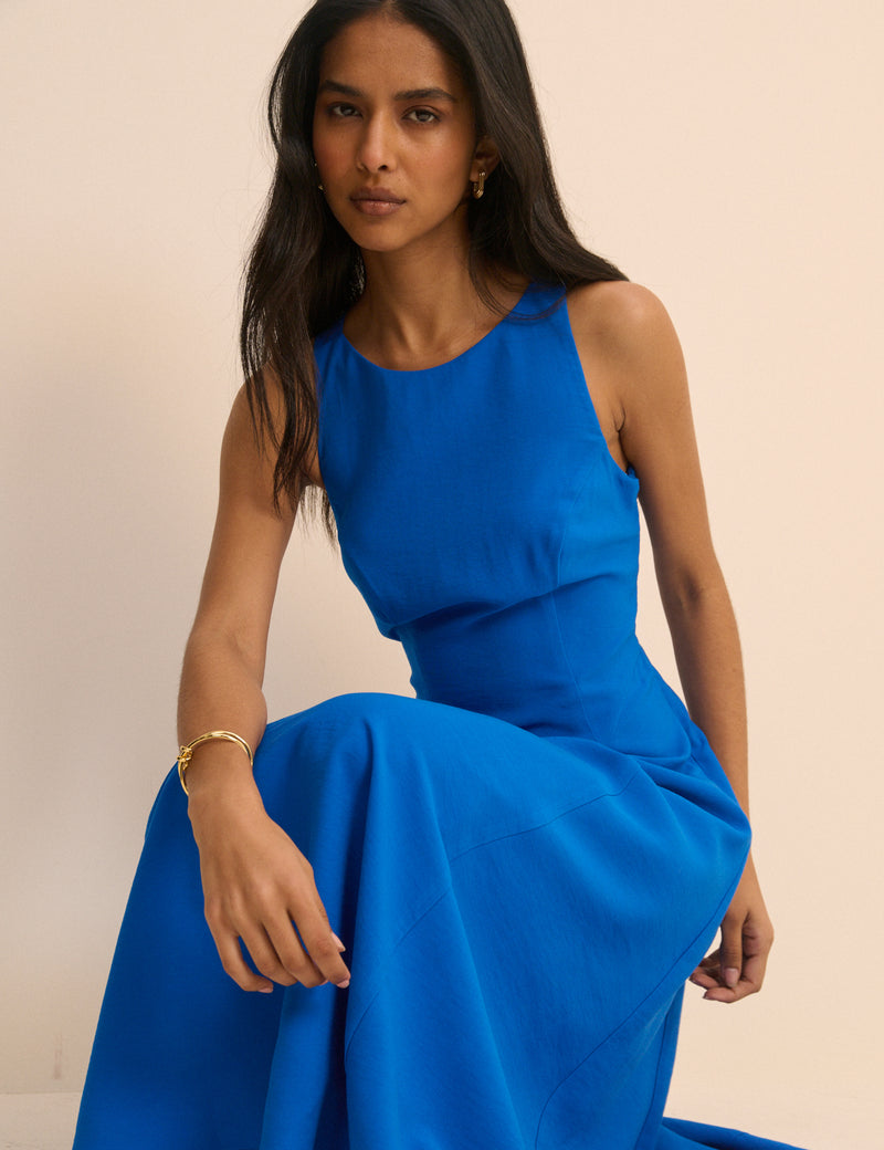 Cobalt Blue Reign Midi Dress