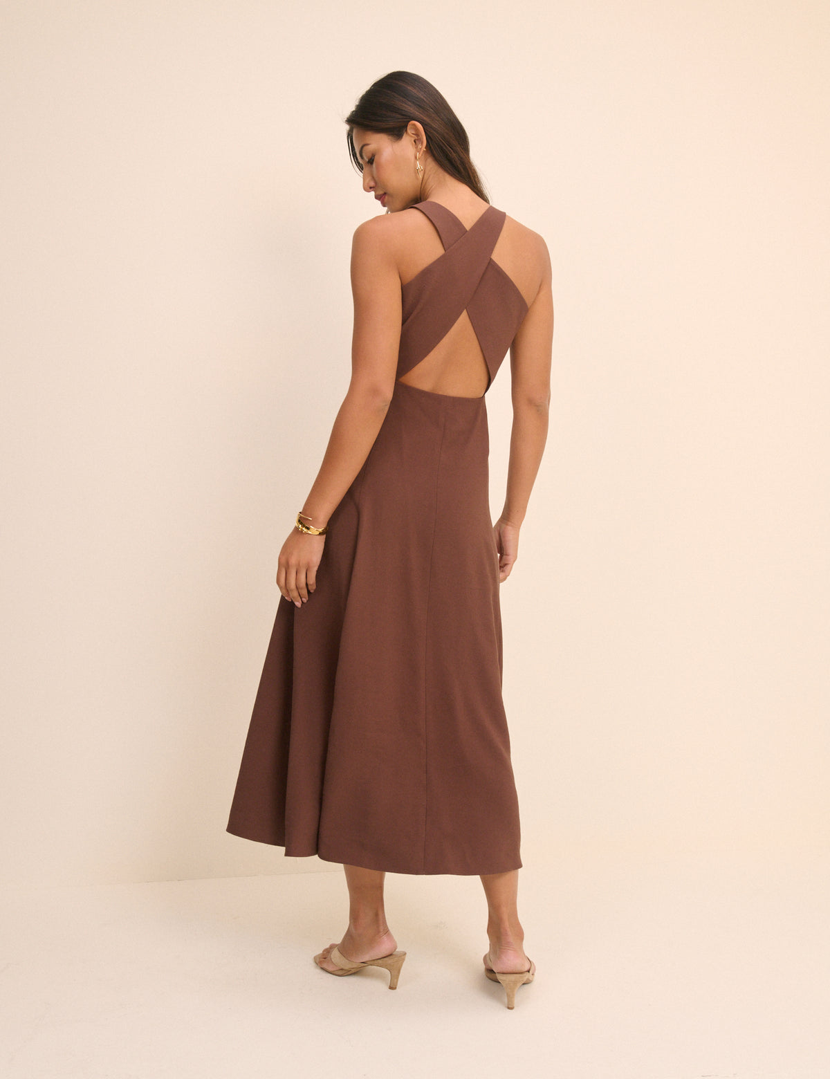 Chocolate Brown Reign Midi Dress