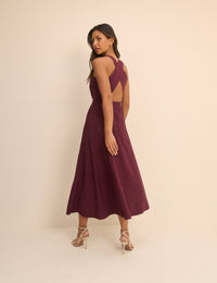 Burgundy Reign Midi Dress