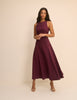 Burgundy Reign Midi Dress