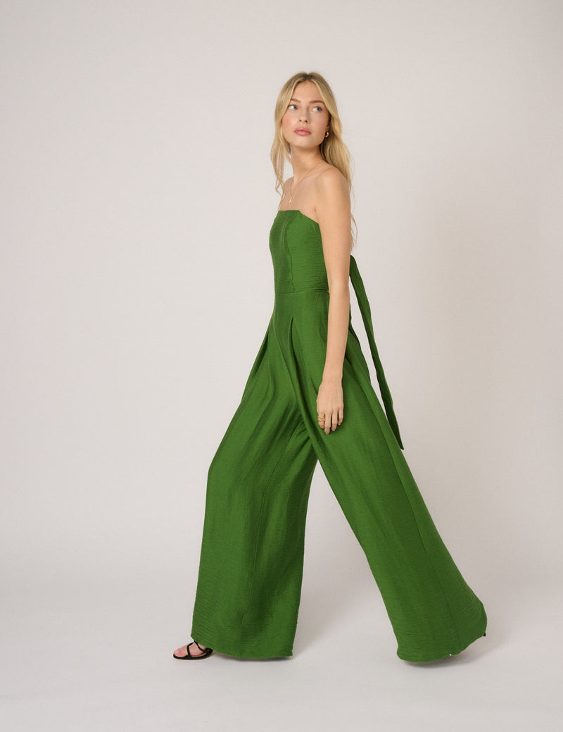 Green Bandeau Rory Jumpsuit