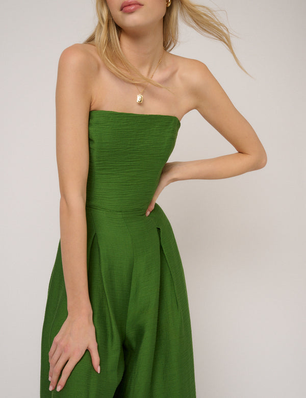 Green Bandeau Rory Jumpsuit