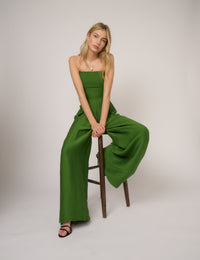 Green Bandeau Rory Jumpsuit